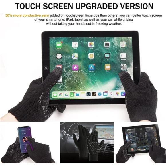 TRENDOUX Winter Gloves for Men Women - Upgraded Touch Screen Cold Weather - Picture 2 of 6
